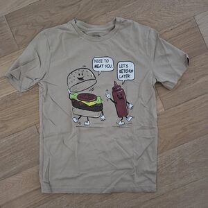 GEORGE | Graphic Burger & Ketchup Tee in Tan
